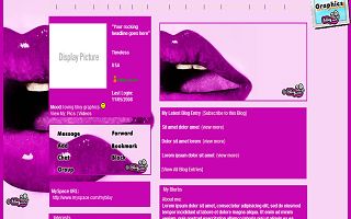 Purple mouth in pink