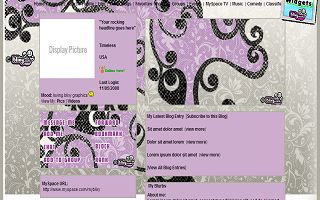 Purple vine in gray Myspace Layout