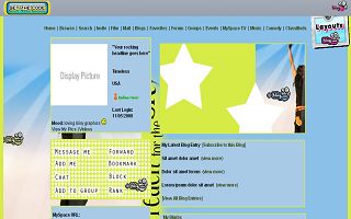 Reach for the sky myspace layout
