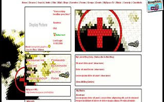 Red cross and white mini crosses