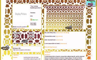 Red yellow faded Myspace Layout