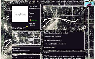 Sports crowd Myspace Layout