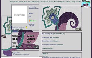 Tile teal flower Myspace Layout