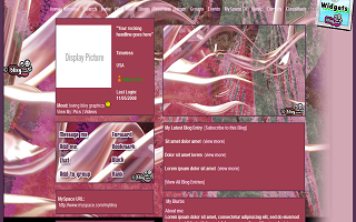 Wavy pink and white lines in pink