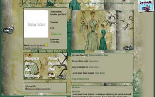 Woman in dark gray and green dress