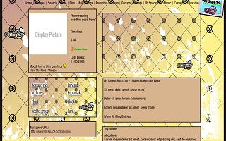 Yellow target Myspace Layout