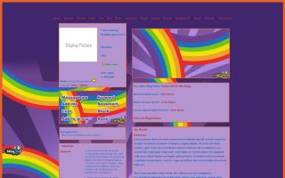 Purple sunbursts with rainbow colors