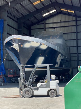 Hull Paint Job Underway - March 2024