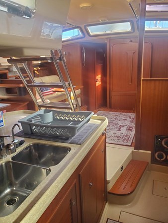 LadyM galley toward main salon