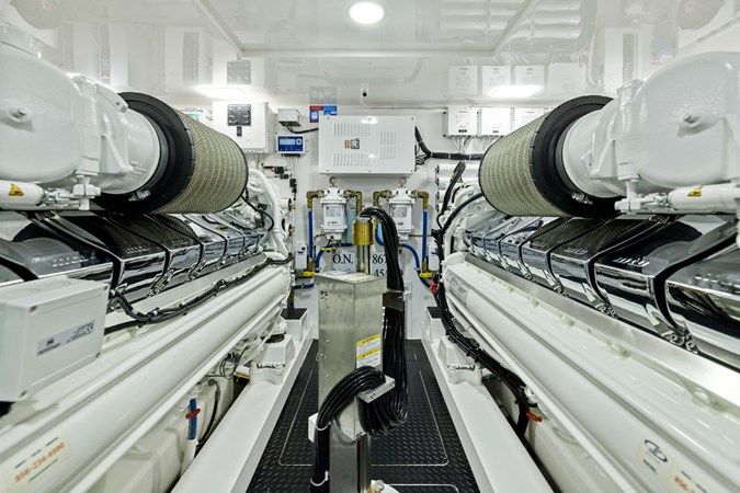 2023 Viking 80 Convertible - Zatara - Engine Room