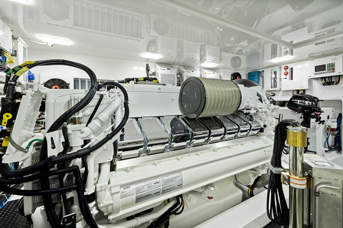 2023 Viking 80 Convertible - Zatara - Engine Room