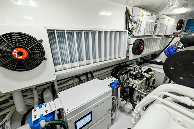 2023 Viking 80 Convertible - Zatara - Engine Room