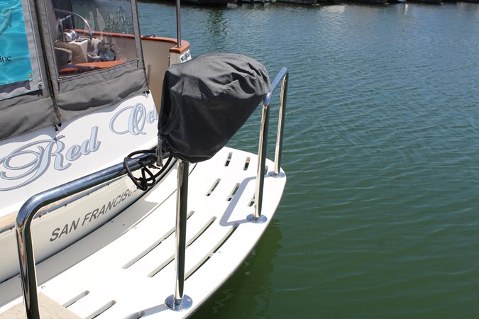 Swim platform with gas grill