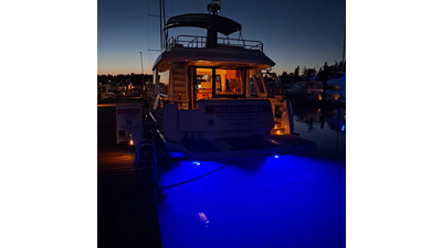 Greenline 48 Fly Hybrid Night Time Powered Yacht by Ocean Pacific Yachts