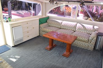 Salon table has opening leaves for dining