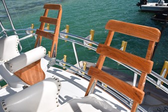 Teak ladderback helm chairs