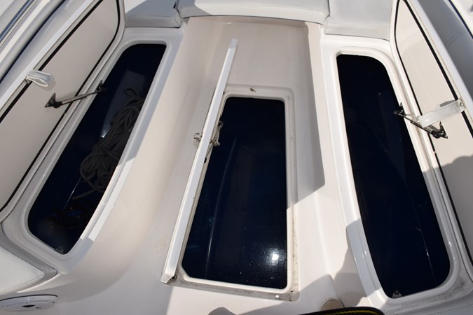 Large Underdeck Fishbox Forward, Great Storage Beneath Forward Seating