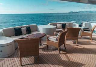 Undisturbed seaviews: shade is provided by a canopy