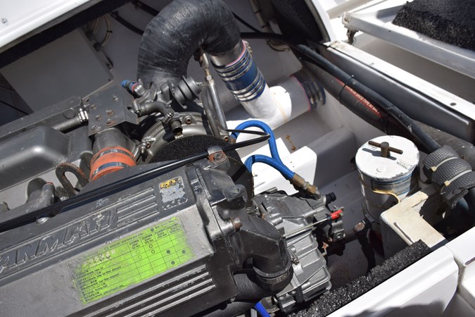 Aft side of starboard motor and gear