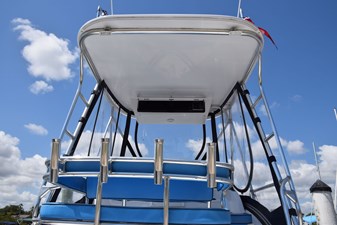 Rod holders on aft railing
