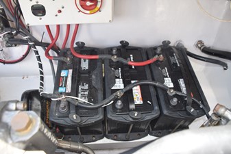 Batteries outboard of port motor