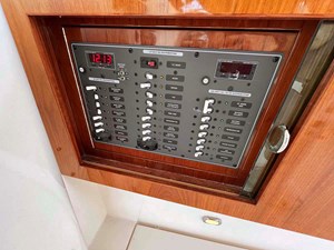 LUNA, 2013 Hunt Yachts Harrier 36: Electrical Panel at Helm