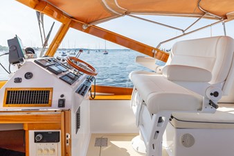 TARA JEANNE, 2000 Morris Wolf Class 44: Helm Side View, Looking Outboard