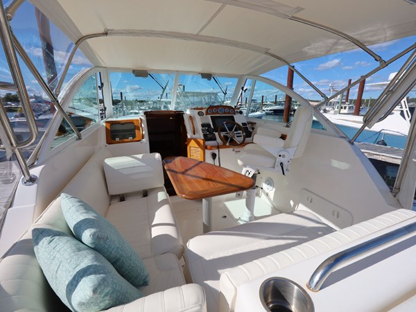 SIDEKICK, 2007 Hunt Yachts Surfhunter 29: Pilothouse Looking Forward