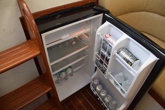 Mini fridge with small freezer section on top