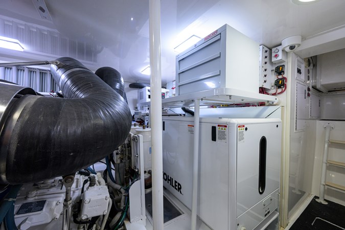 New 21kW Kohler generator in sound shield with toolbox above