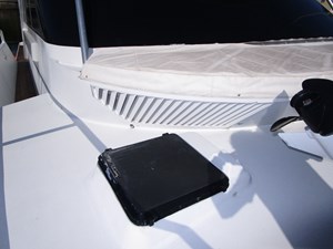 Engine room air intake on foredeck