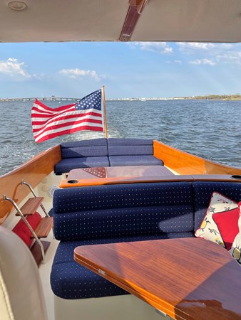 SOLEIL, Hinckley Picnic 36 EP, Cockpit Looking Aft