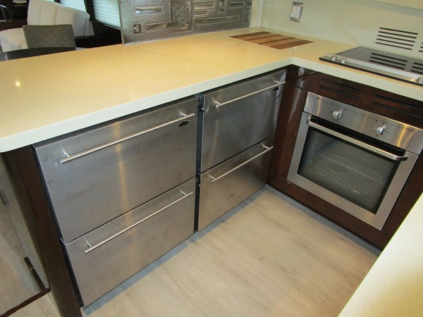 Galley with 2 fridges, 2 freezer drawers