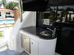 Aft deck bar and TV