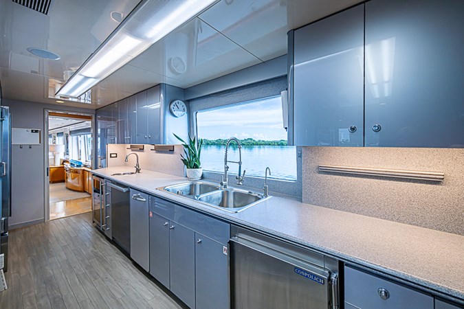 M/Y Probability - 122' Delta Yacht Galley