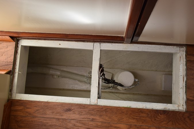 Forward bilge is clean and dry