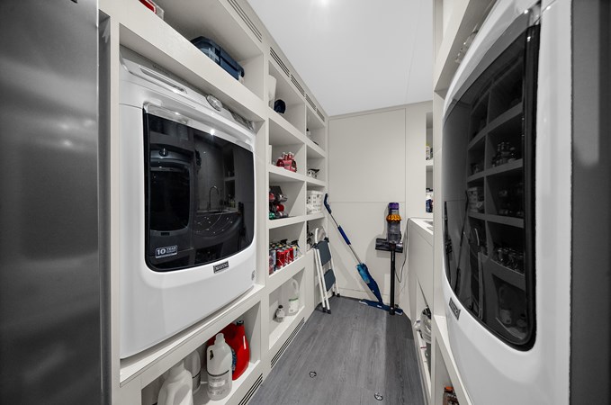 Lower Companionway Walk-In Storage Area