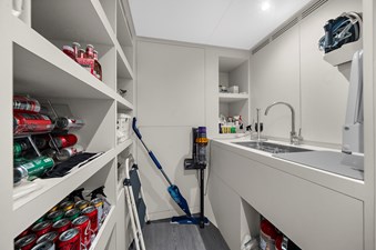 Lower Companionway Walk-In Storage Area