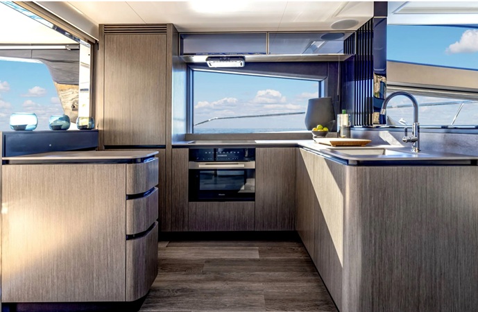 • Modern galley equipped with high-end appliances