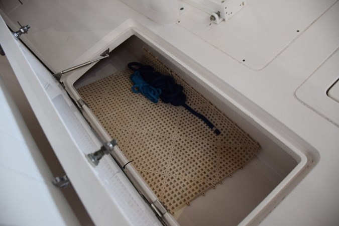 Underdeck fishbox, portside aft