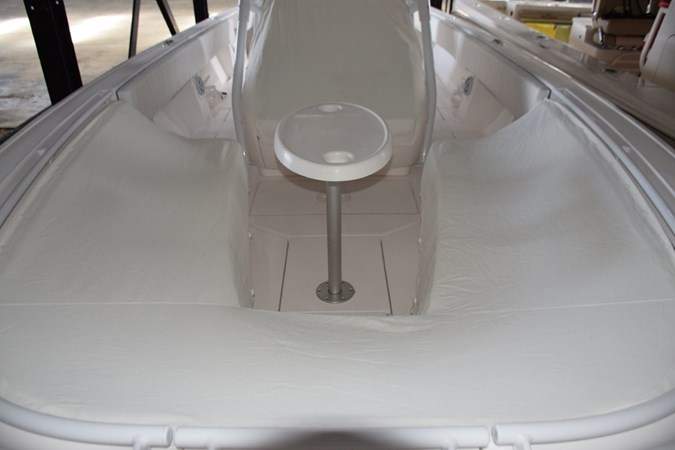 Canvas covers on forward seating