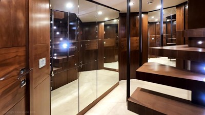 2015 Ferretti Custom Line 100 - Master Cabin's walk-in closet