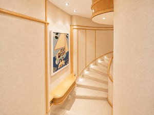 025 Main Deck Master Stateroom Stairs to Ensuite
