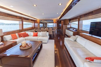 Main Saloon with Pop up TV