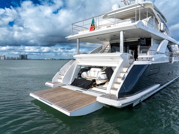 Swimming platform and tender garage