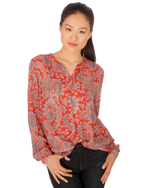 lucky brand paisley top
