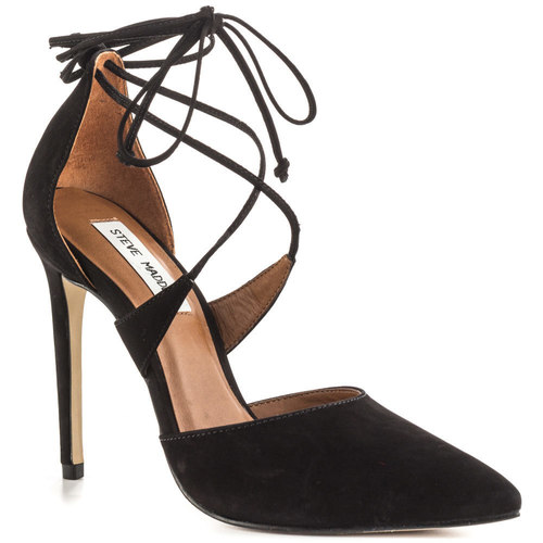 steve madden black lace up heels