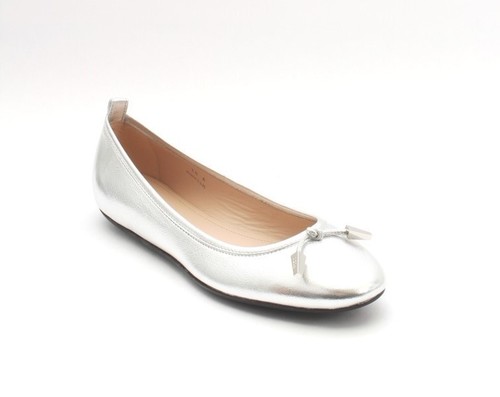 silver ballerina flats