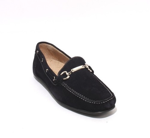navy suede moccasins