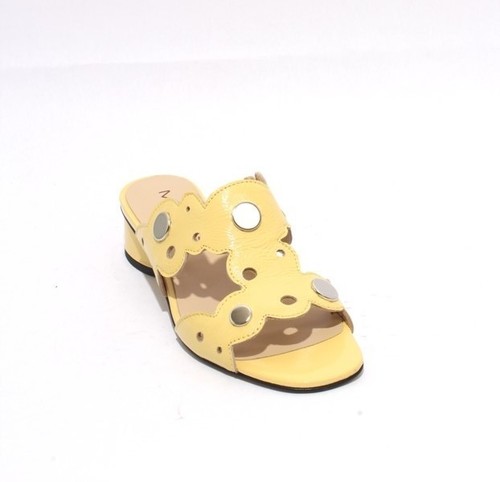 yellow studded sandals
